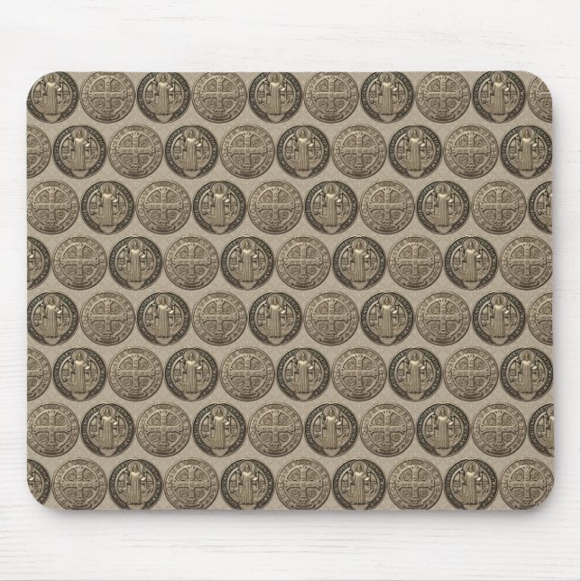 St. Benedikt-Medaillon-Mauspad Mousepad (Vorne)