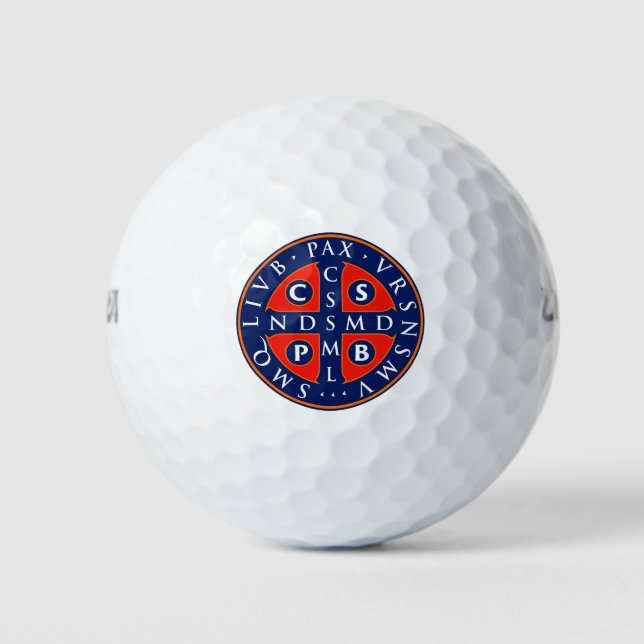 St. Benedikt Medal Design Golfball (Vorderseite)