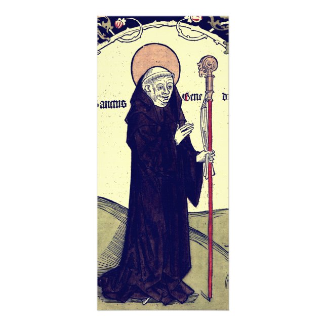St. Benedikt von Nursia Abt. von Monte Cassino Werbekarte (Vorne)