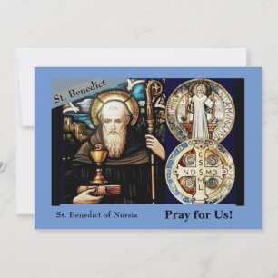 St. Benedikt von NursiaGedeckte Grußkarte Karte