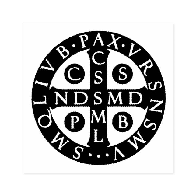 St. Benediktiner Medaille Katholische Religiöse Gummistempel (Prägung)