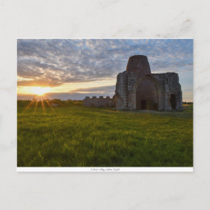 St Benet's Abbey - Sonnenuntergang Postkarte