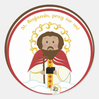 St. Benjamin Runder Aufkleber