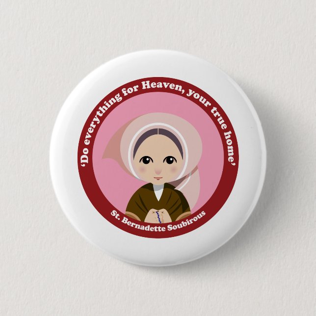 St. Bernadette Soubirous Button (Vorderseite)