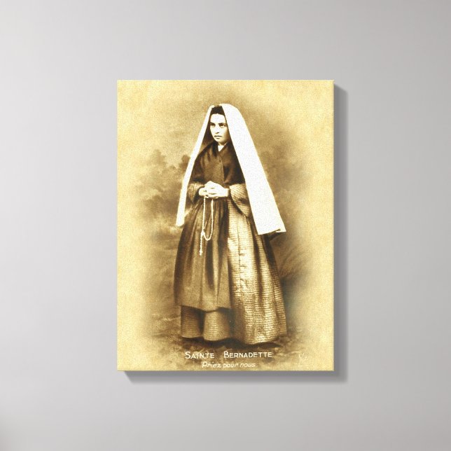 St. Bernadette Soubirous Devotional Image. Leinwanddruck (Vorderseite)