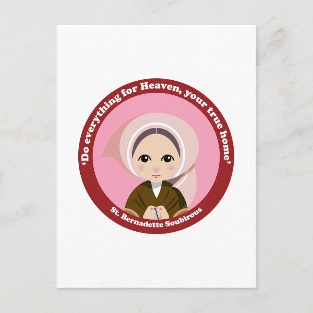 St. Bernadette Soubirous Postkarte (Vorderseite)
