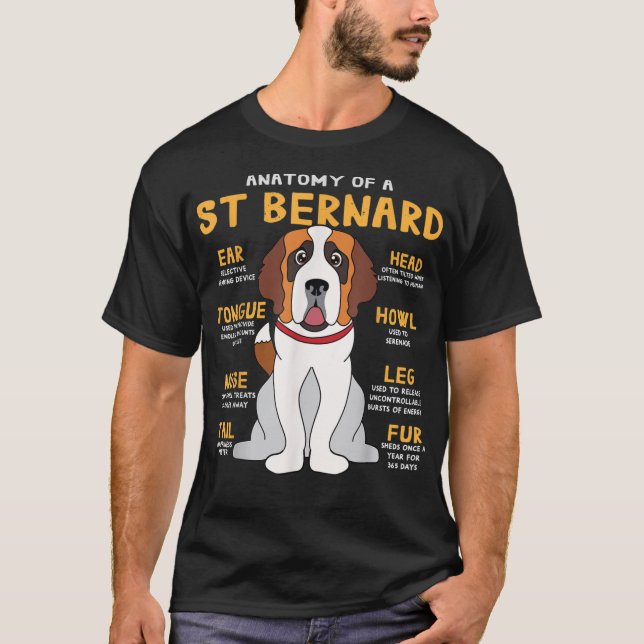 St. Bernard Anatomie Funny Dog Mama Vater G T-Shirt (Vorderseite)