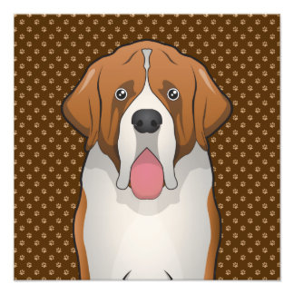St. Bernard Cartoon (Saint Bernard) Fotodruck