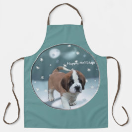 St Bernard Christmas Schürze