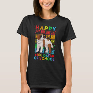 St. Bernard Dog Doacher Student glücklich 100 Tage T-Shirt