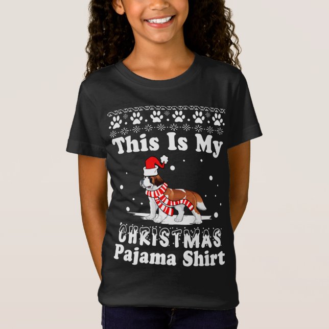 St Bernard Dog Funny Xmas Das ist mein Weihnachtsf T-Shirt (Vorderseite)