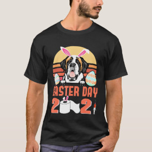 St Bernard Dog Gesichtsmaske Rabbit Bunny Egal Ost T-Shirt