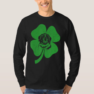 St Bernard Dog Irish Green Kleeblatt C St Patricks T-Shirt
