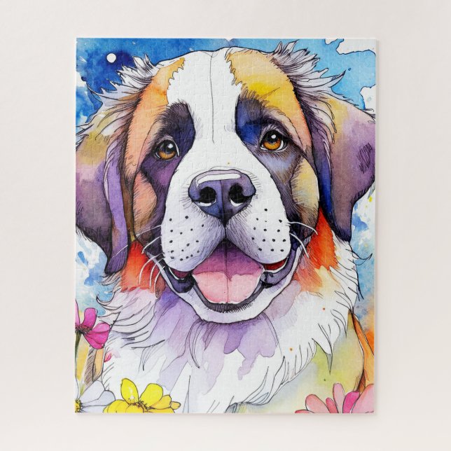 St. Bernard Dog Jigsaw Puzzle (Vertikal)