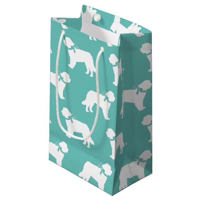 St. Bernard Dog Puppy Kleine Geschenktüte (Vorderseite Schrägansicht)