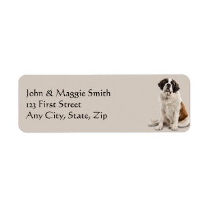 St. Bernard Dog Tier Label