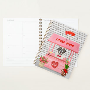 St. Bernard Dog Valentine's Day Kissing Booth Planer