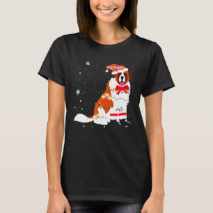 St Bernard Dog Weihnachtsbaum Xmas Mama Vater T-Shirt