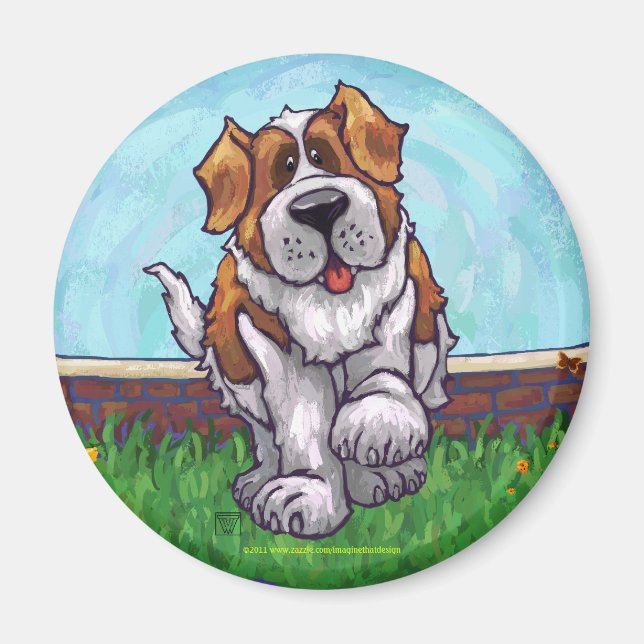 St. Bernard Geschenke & Accessoires Magnet (Vorne)