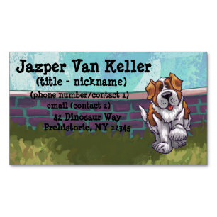 St. Bernard Geschenke & Accessoires Magnetische Visitenkarte