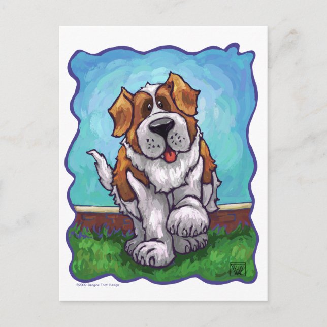 St. Bernard Geschenke & Accessoires Postkarte (Vorderseite)