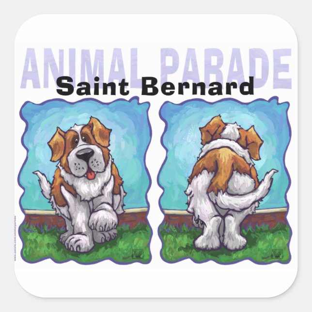 St. Bernard Geschenke & Accessoires Quadratischer Aufkleber (Vorderseite)