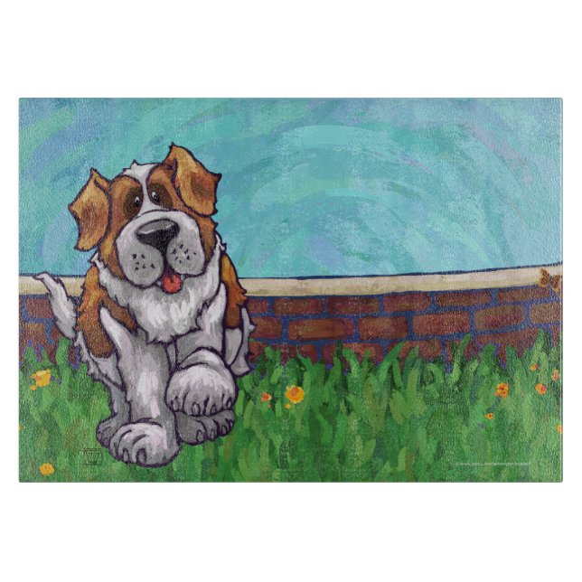 St. Bernard Geschenke & Accessoires Schneidebrett (Vorderseite)
