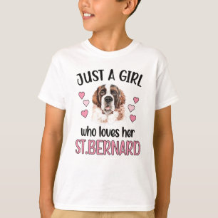 St Bernard Girl Dog Lover Eigentümer St. Bernard M T-Shirt