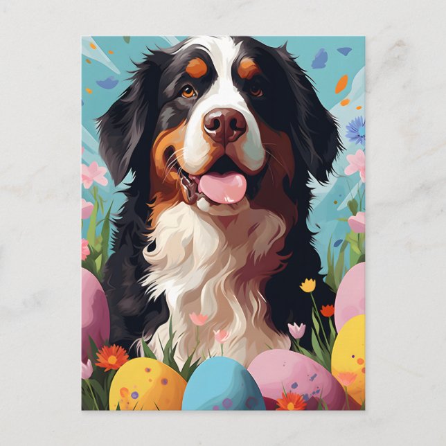 St.Bernard Happy Oaster Postkarte (Vorderseite)