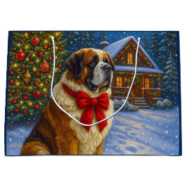 St. Bernard Holiday   Große Geschenktüte