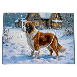 St Bernard Holiday  Große Geschenktüte
