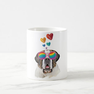 St. Bernard Hund mit HerzValentinstag Kaffeetasse