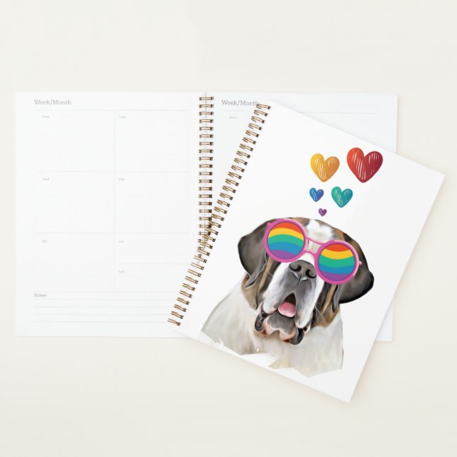 St. Bernard Hund mit HerzValentinstag Planer (Anzeige)