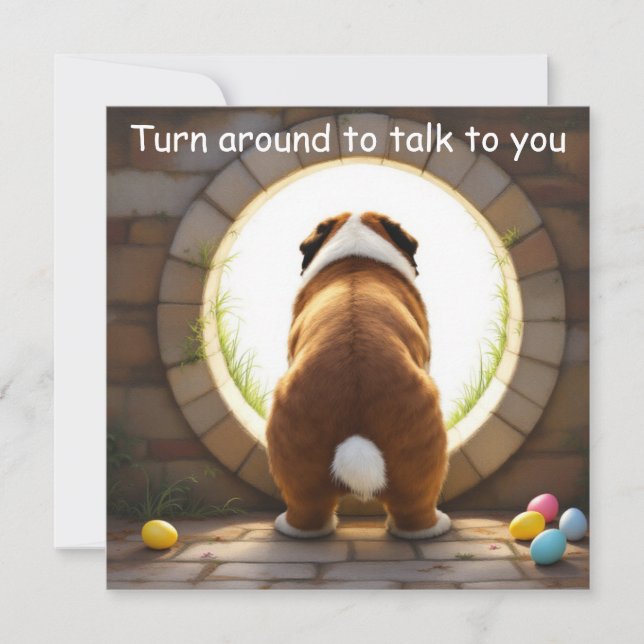 St. Bernard Hund - Ostern Feiertagskarte (Vorderseite)