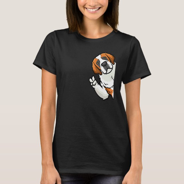 St Bernard Hund von der Seite T-Shirt (Vorderseite)