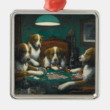 St. Bernard Hunde Poker (Kitsch Animal Art)