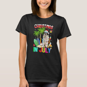 St. Bernard in Weihnachtsmannmütze Sonnenbrille We T-Shirt