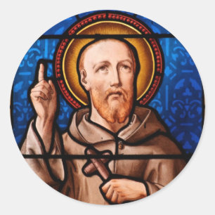St. Bernard of Clairvaux Kunstgewerbe Runder Aufkleber
