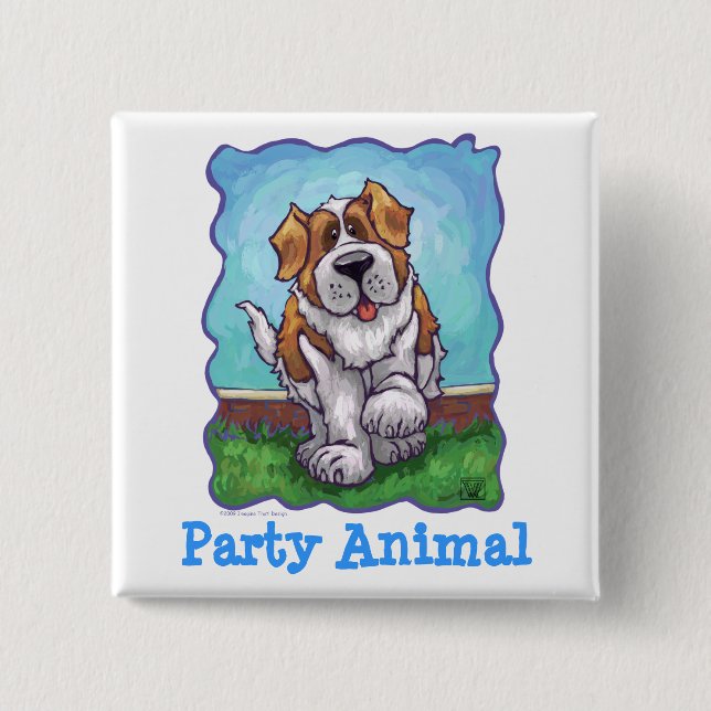 St. Bernard Party Centre Button (Vorderseite)