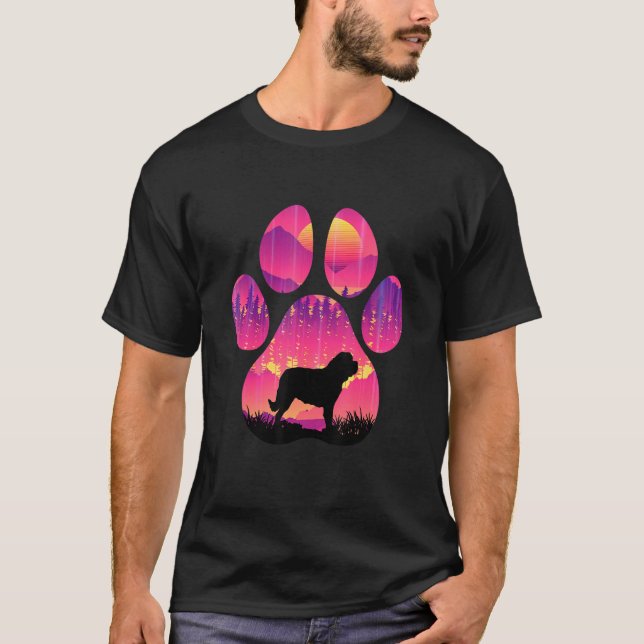 St Bernard Paw Mom Dad Dog  Women Men T-Shirt (Vorderseite)