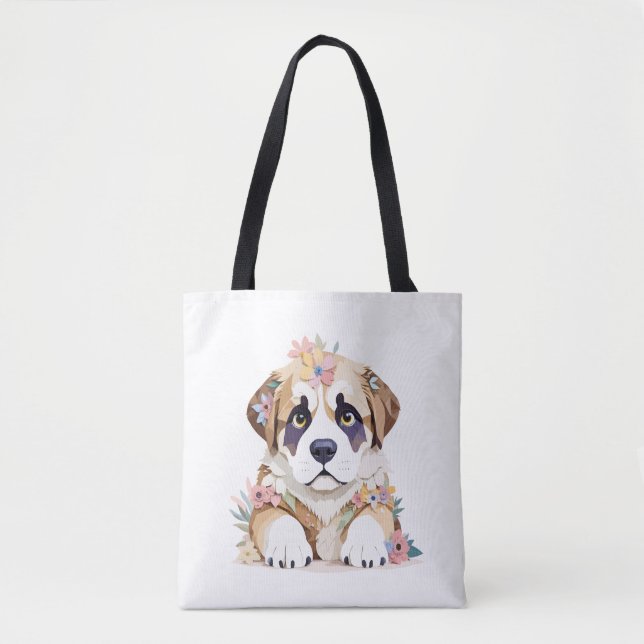 St. Bernard Playful Adorable Fun Tierfarben (Vorderseite)