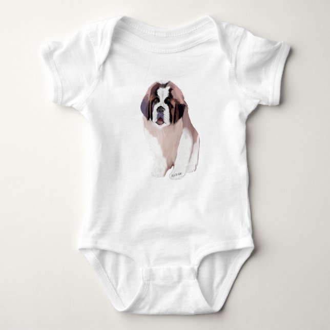 St. Bernard Puppy Baby Strampler (Vorderseite)