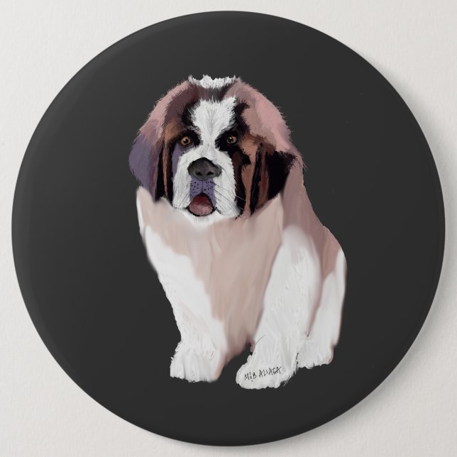 St. Bernard Puppy Button (Vorderseite)