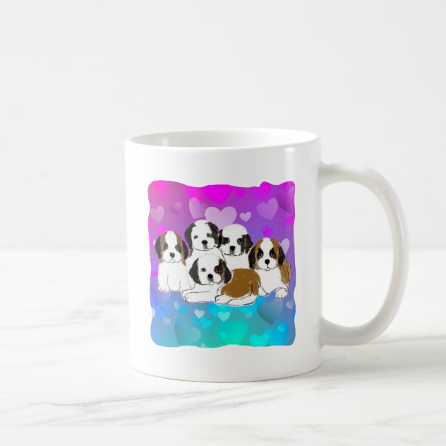 St Bernard Puppy Tasse - Puppy Liebe Series (Rechts)