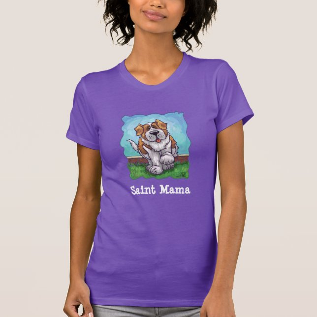 St. Bernard Saint Mama Dark T - Shirt (Vorderseite)