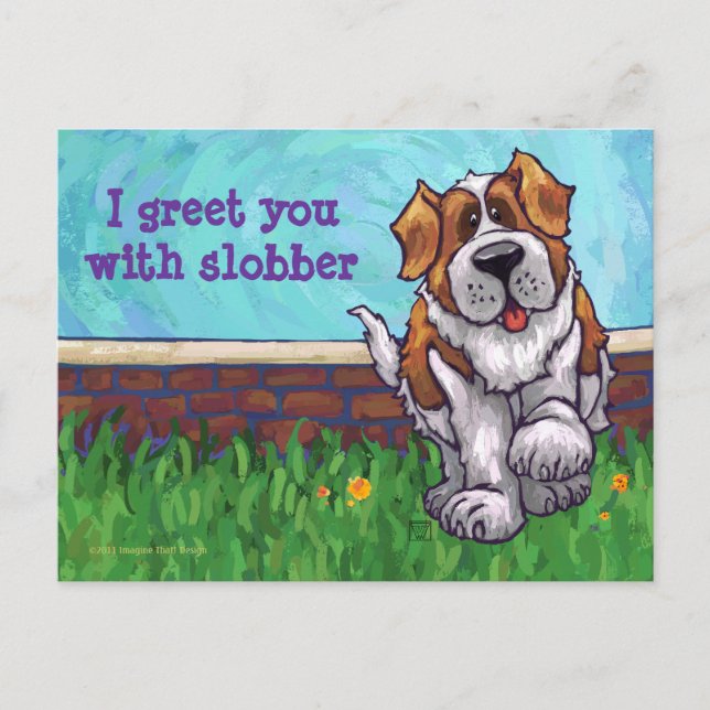 St. Bernard Stationery Postkarte (Vorderseite)
