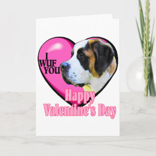 St. Bernard Valentine's Day Geschenke Feiertagskarte