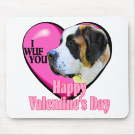 St. Bernard Valentine's Day Geschenke Mousepad