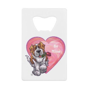St. Bernard Valentinstag Geldbeutel Flaschenöffner