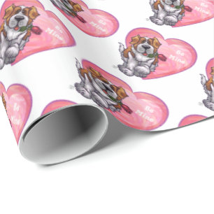 St. Bernard Valentinstag Geschenkpapier